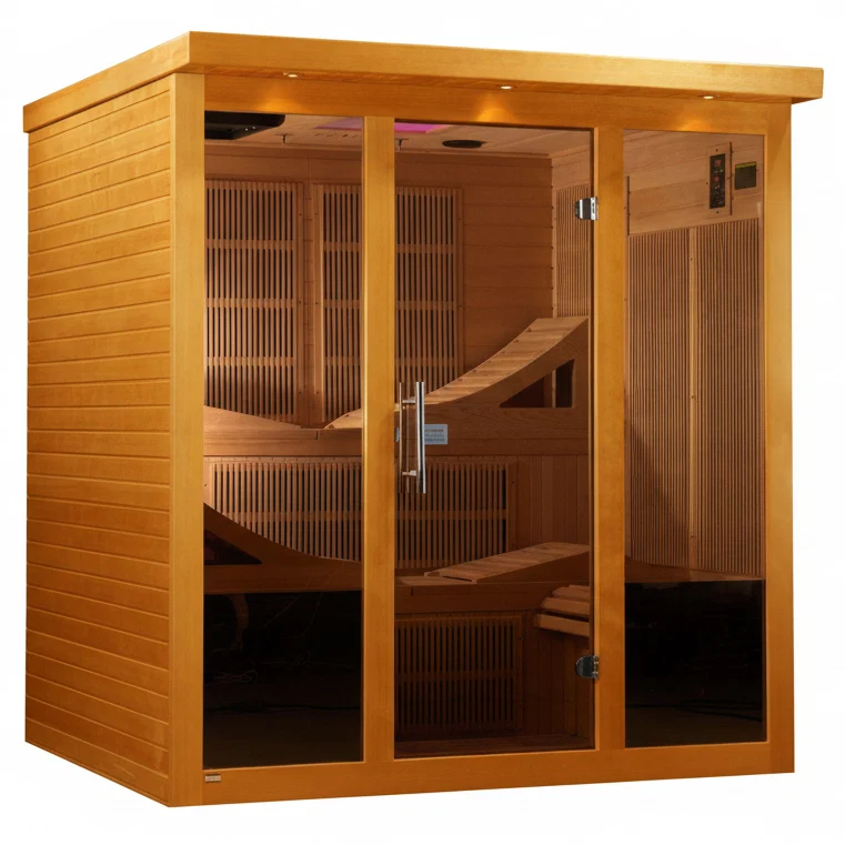 Dynamic-Monaco-6-Person-Ultra-Low-EMF-Far-Infrared-Sauna-DYN-6996-01-Left-Side-View