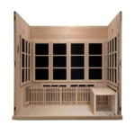 Golden Designs Catalonia Elite 8-Person Ultra Low EMF Infrared Sauna front view