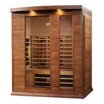 Maxxus-3-Person-Cedar-Full-Spectrum-Near-Zero-Infrared-Sauna-MX-M306-01-FS-CED-Front-and-Right-Side