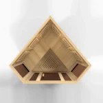 Maxxus-3-Person-Corner-Low-EMF-Far-Infrared-Sauna-Interior-Top-View