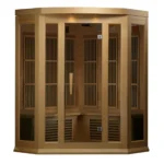 Maxxus-3-Person-Corner-Low-EMF-Far-Infrared-Sauna-MX-K356-01-Front-View