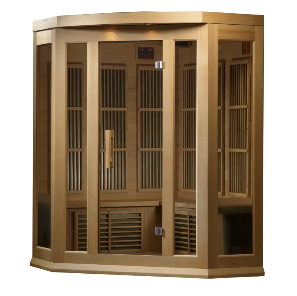 Maxxus-3-Person-Corner-Low-EMF-Far-Infrared-Sauna-MX-K356-01-Right-Side-View