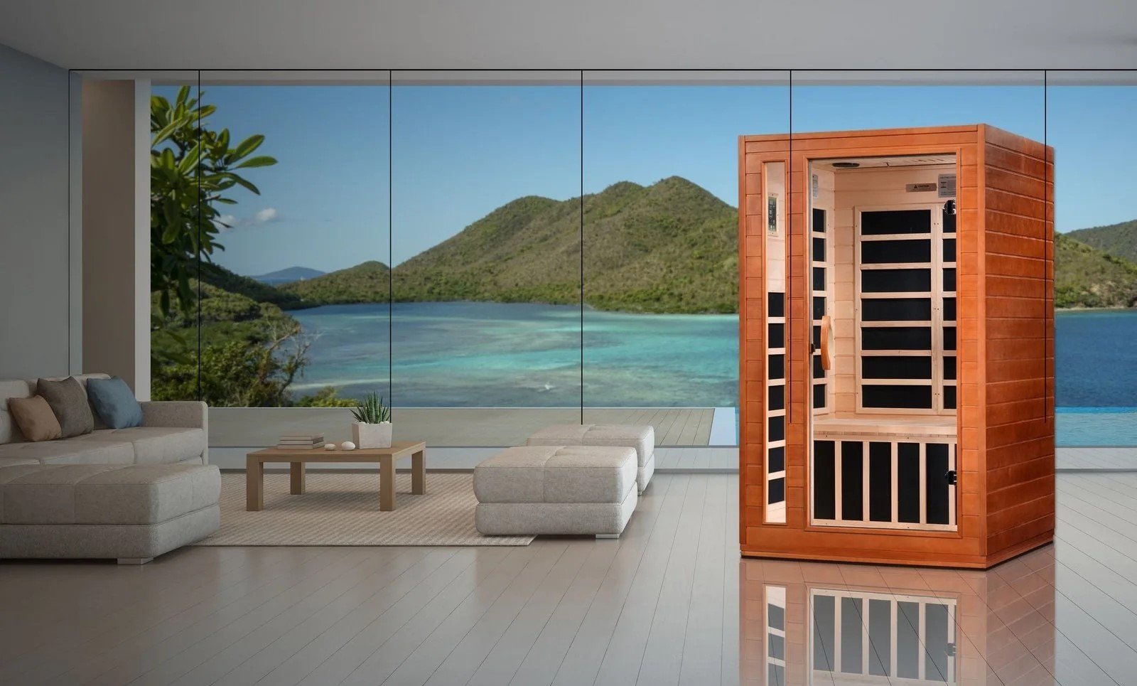 dynamic cordoba elite 2-person ultra-low emf far infrared sauna